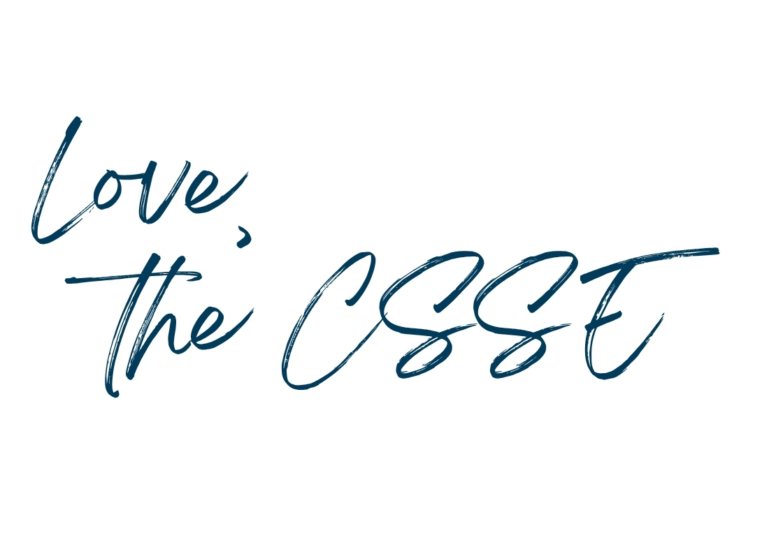 Caption reading, "Love, the CSSE"